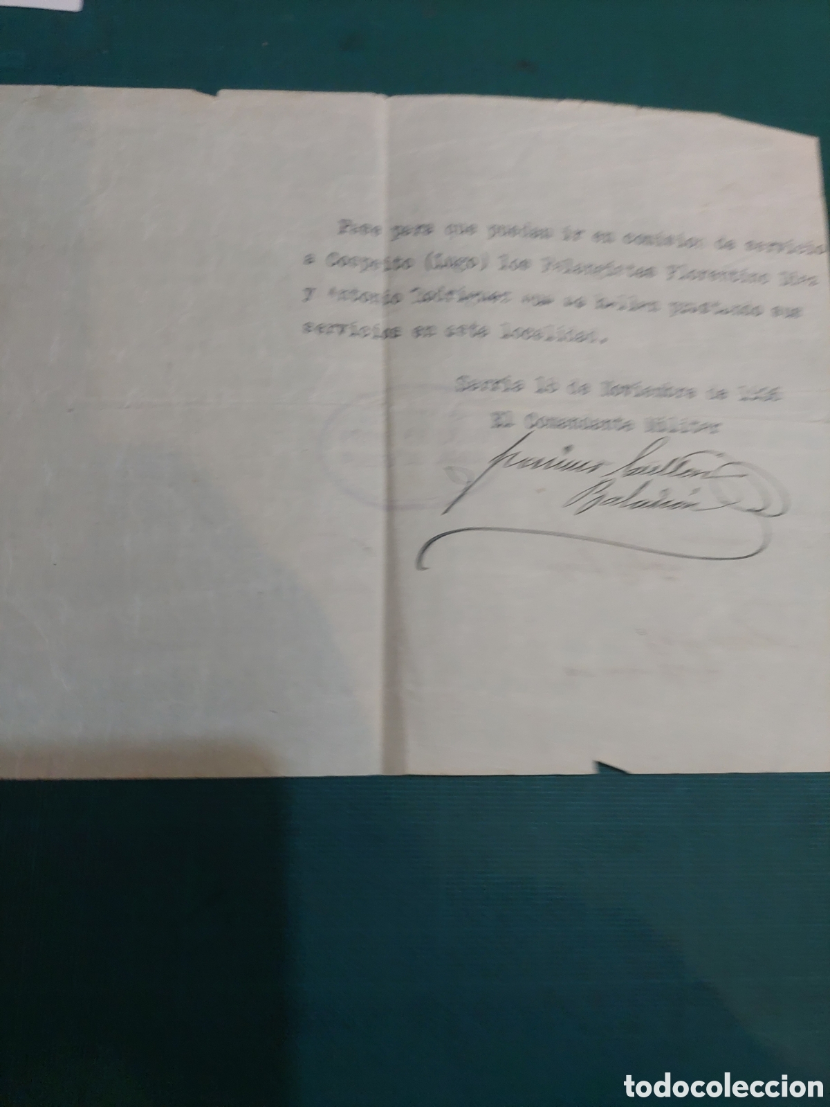 Documentos antiguos: COSPEITO LUGO SERVICIO 1936 - Foto 1