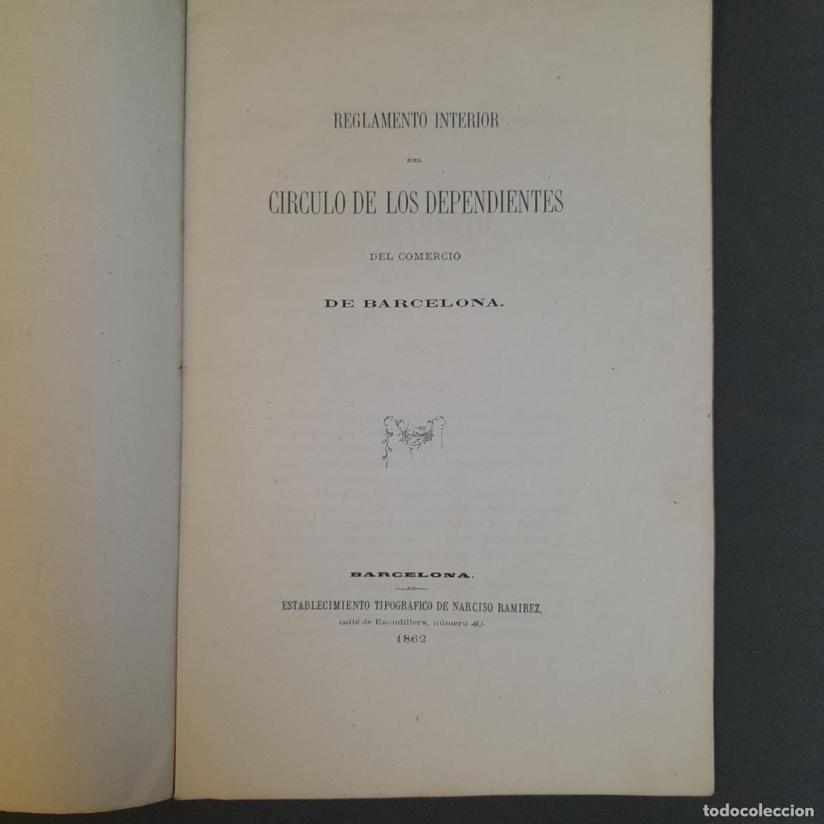 Documentos antiguos: DOC-1104. C&Iacute;RCULO DE LOS DEPENDIENTES DEL COMERCIO. REGLAMENTO Y DISCURSO DE INAUGURACI&Oacute;N. 1962. - Foto 3