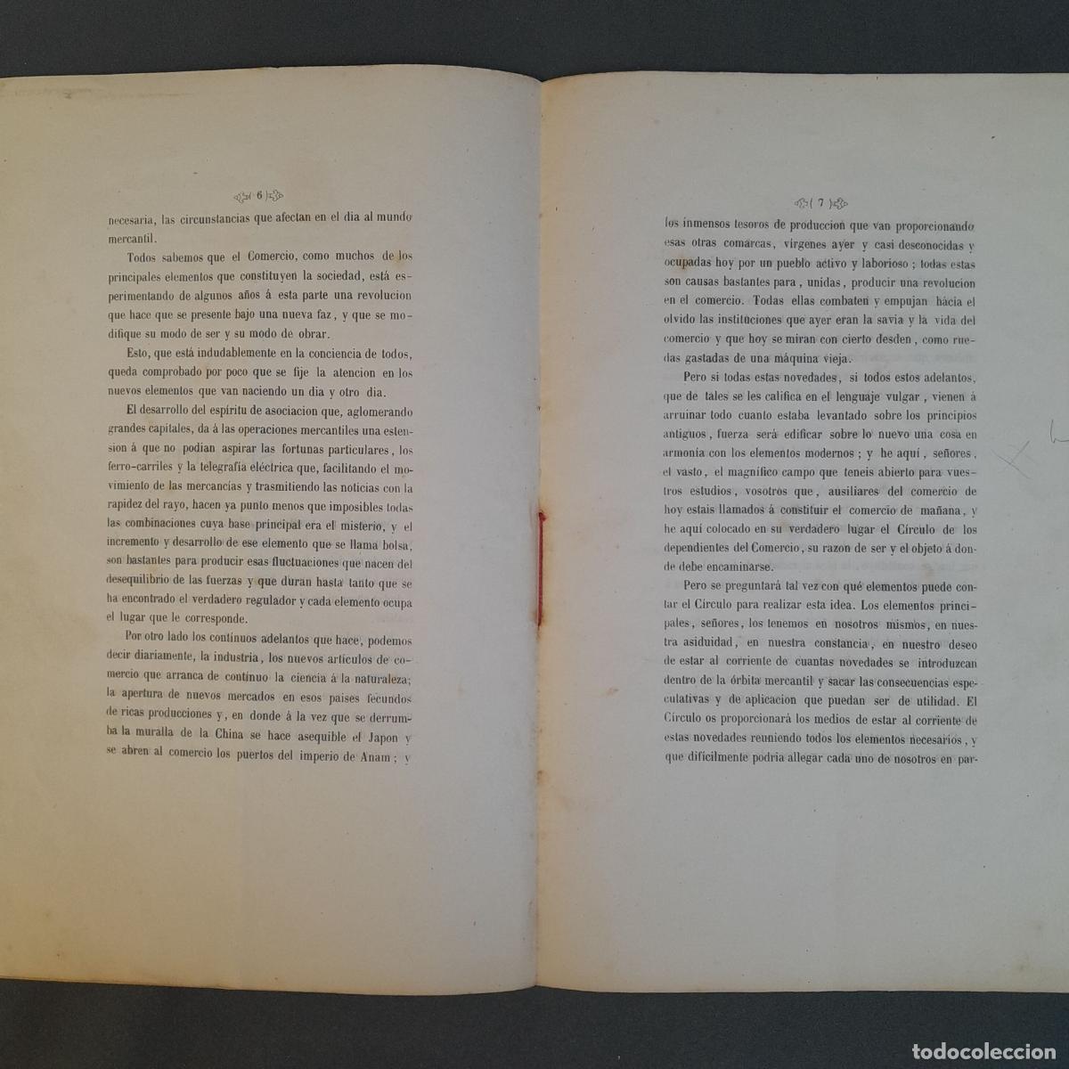Documentos antiguos: DOC-1104. C&Iacute;RCULO DE LOS DEPENDIENTES DEL COMERCIO. REGLAMENTO Y DISCURSO DE INAUGURACI&Oacute;N. 1962. - Foto 5