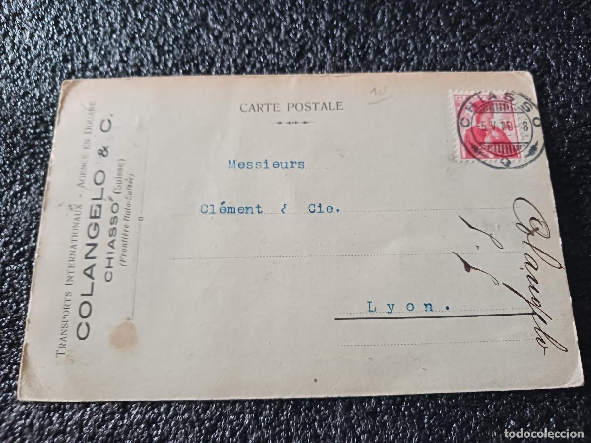 Documents Anciens: tarjeta comercial de transports internationaux colangelo a clement & cia, 1914, firma