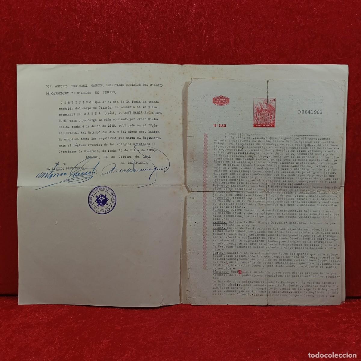 Documentos antiguos: DOCUMENTO - T&Iacute;TULO DE CORREDOR DE COMERCIO COLEGIADO - 1945 - RARO / CAA - 32 - Foto 3