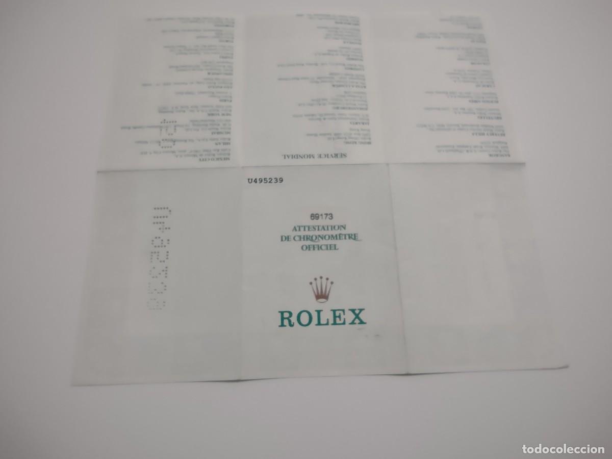 Documentos antiguos: ROLEX GUARANTEE CERTIFICATE 69173, CODE 564.00.1U GENUINE AND NICE - Foto 4