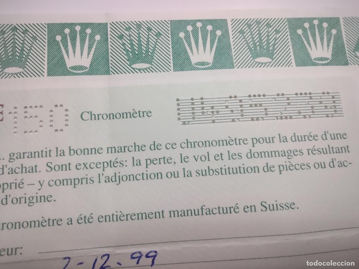 Documentos antiguos: ROLEX GUARANTEE CERTIFICATE 69173, CODE 564.00.1U GENUINE AND NICE - Foto 5