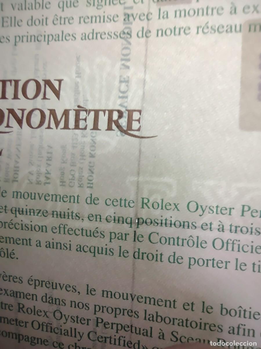 Documentos antiguos: ROLEX GUARANTEE CERTIFICATE 69173, CODE 564.00.1U GENUINE AND NICE - Foto 6