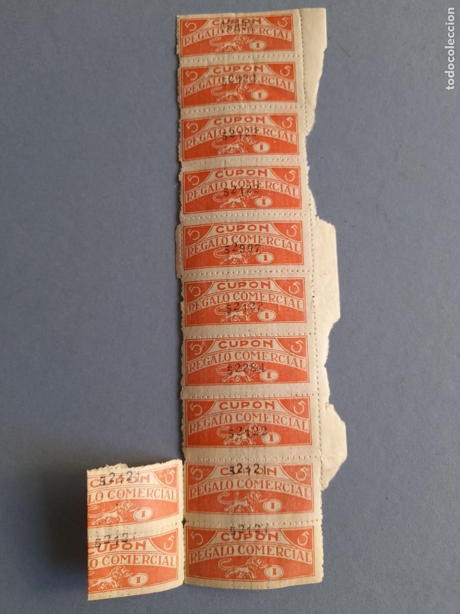Documentos antiguos: cupones : cupon regalo comercial - Foto 1