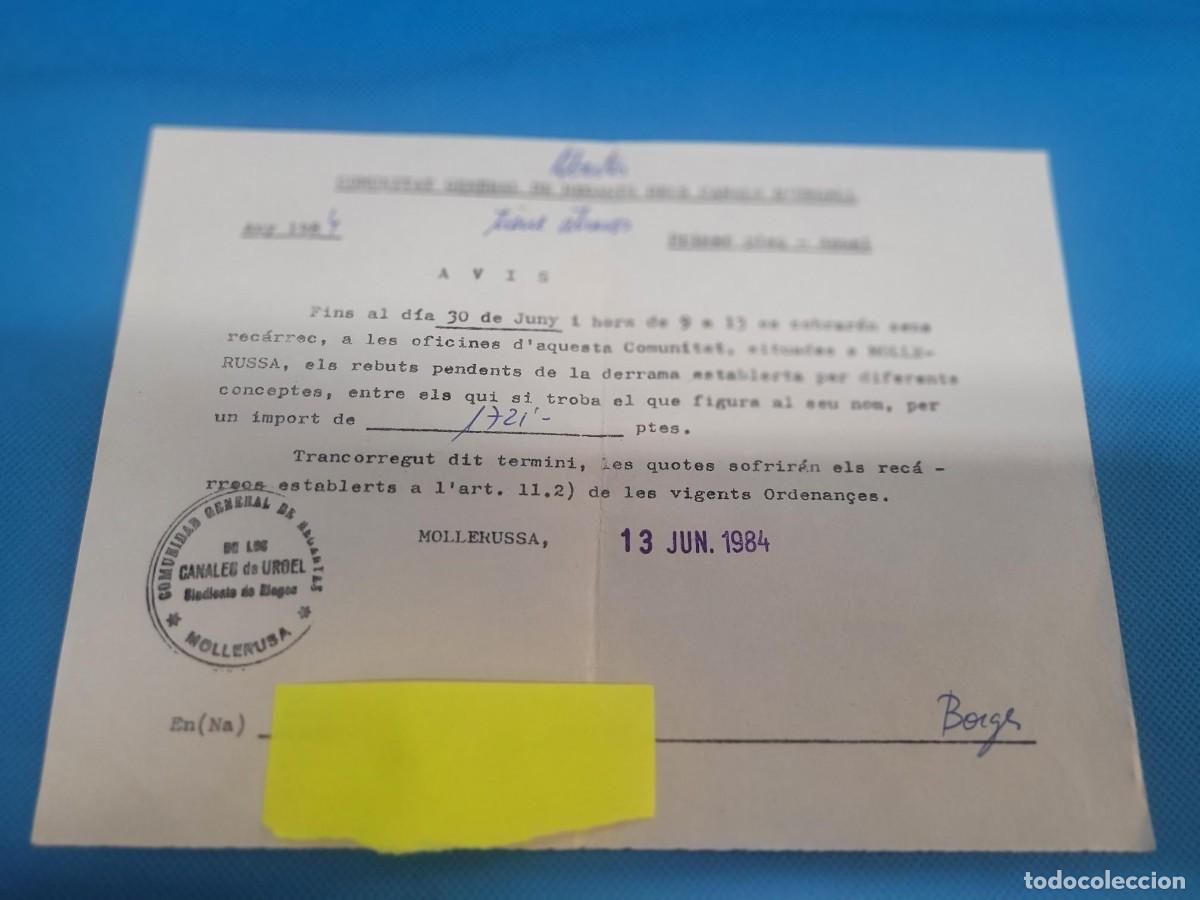 Documentos antiguos: CARTA COMERCIALCANALES DE URGEL - Foto 1