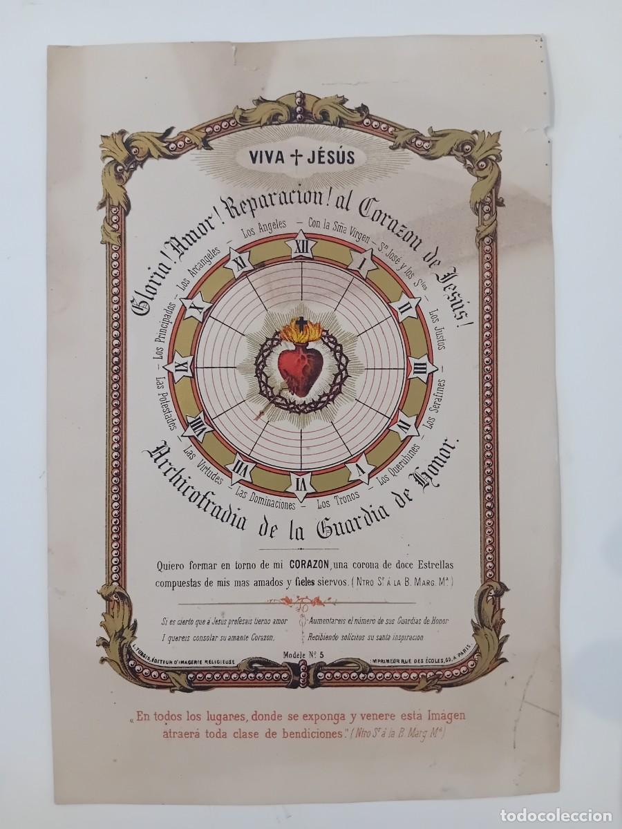 Documentos antiguos: ARCHICOFRAD&Iacute;A DE LA GUARDIA DE HONOR DEL SAGRADO CORAZ&Oacute;N DE JES&Uacute;S. 1884
