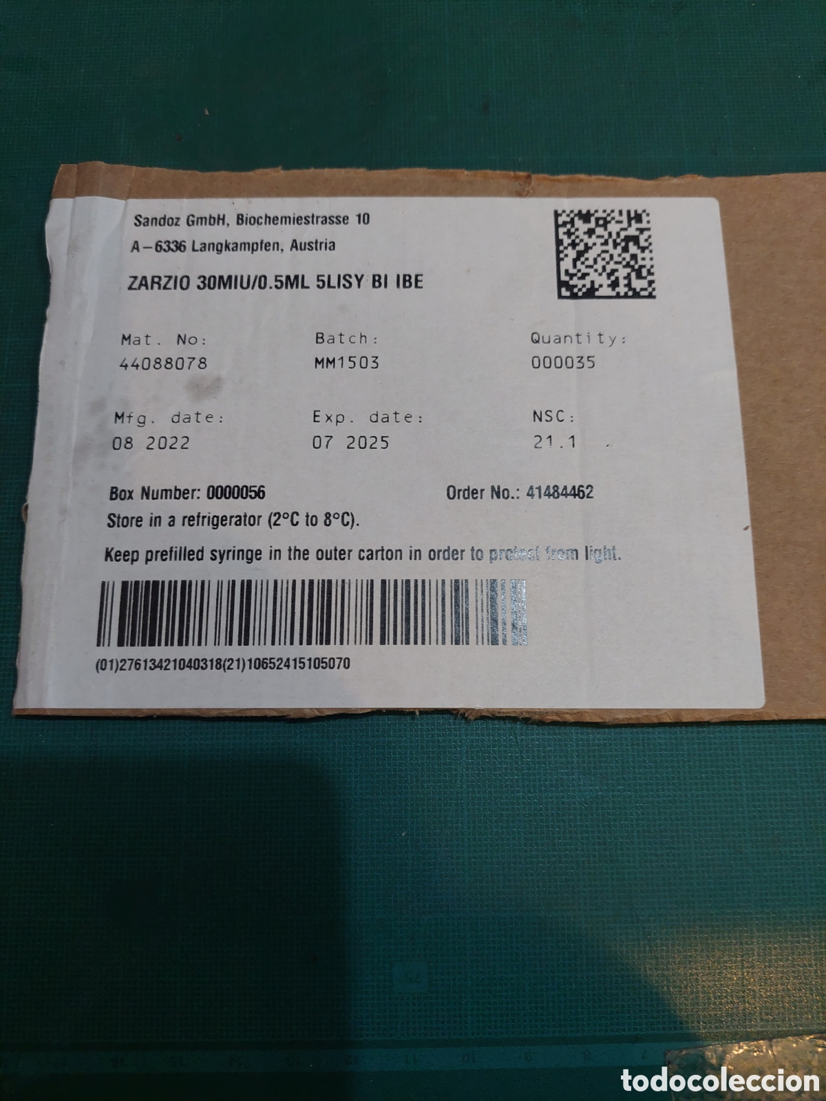 Documentos antiguos: Austria cotrol de env&iacute;o paquete - Foto 1