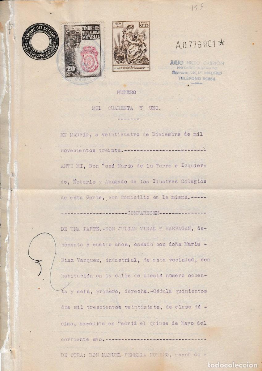 Documents Anciens: SELLO FISCAL 11&ordm; 0,15 PTAS TIMBRE MUTUALIDAD NOTARIAL 20 PTS COOPERATIVA CASAS DIRECTORES Y PIANISTA