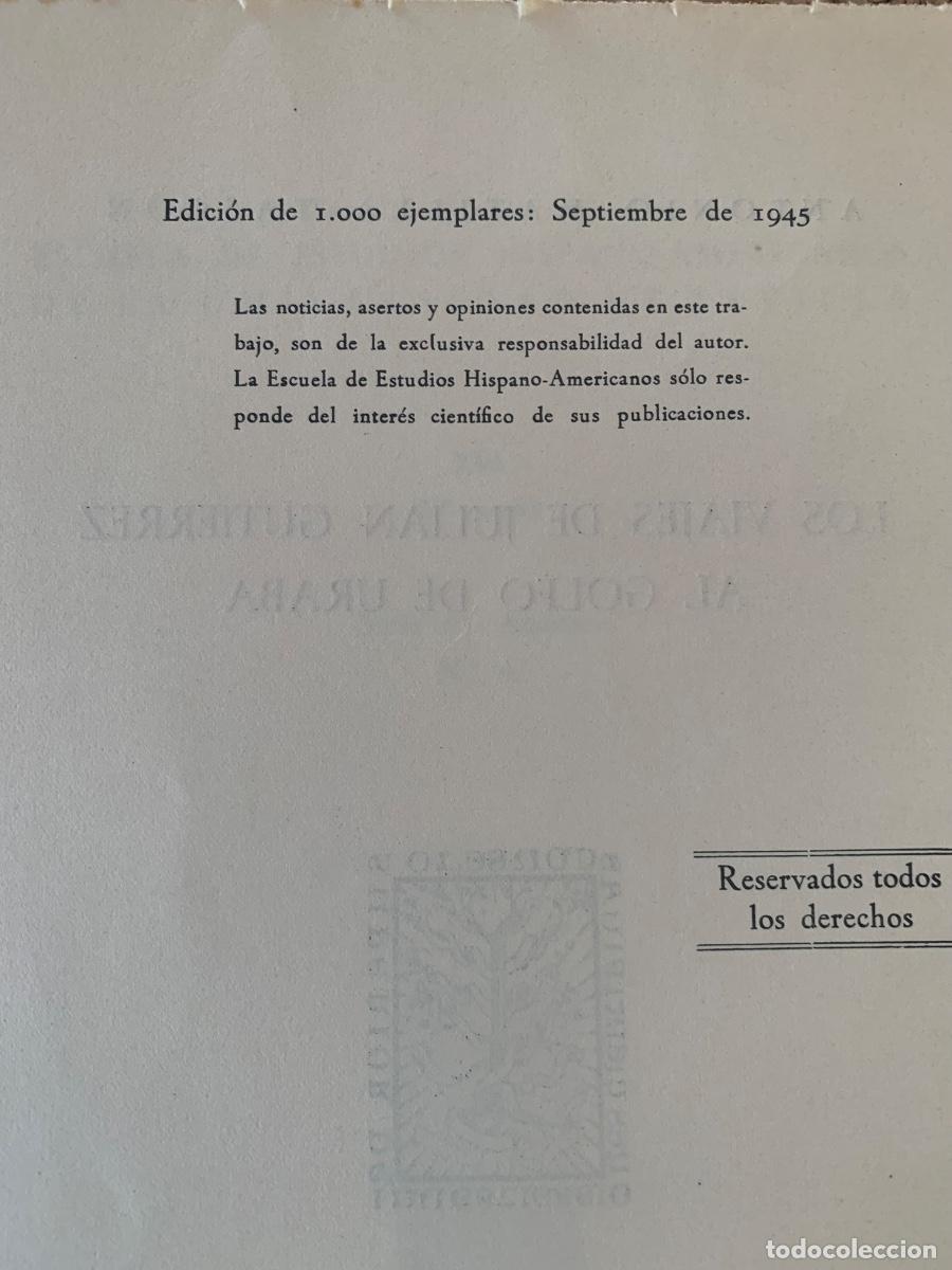 Documentos antiguos: Los viajes de Juli&aacute;n Guti&eacute;rrez al Holgo de Uraba (documento) - Foto 4