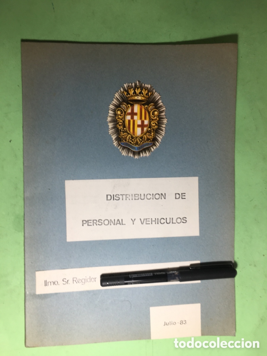 Documentos antiguos: 1983 CUADROS Y ORGANIGRAMAS ORGANIZATIVOS PERSONAL Y VEH&Iacute;CULOS AYUNTAMIENTO BARCELONA PARA REGIDOR
