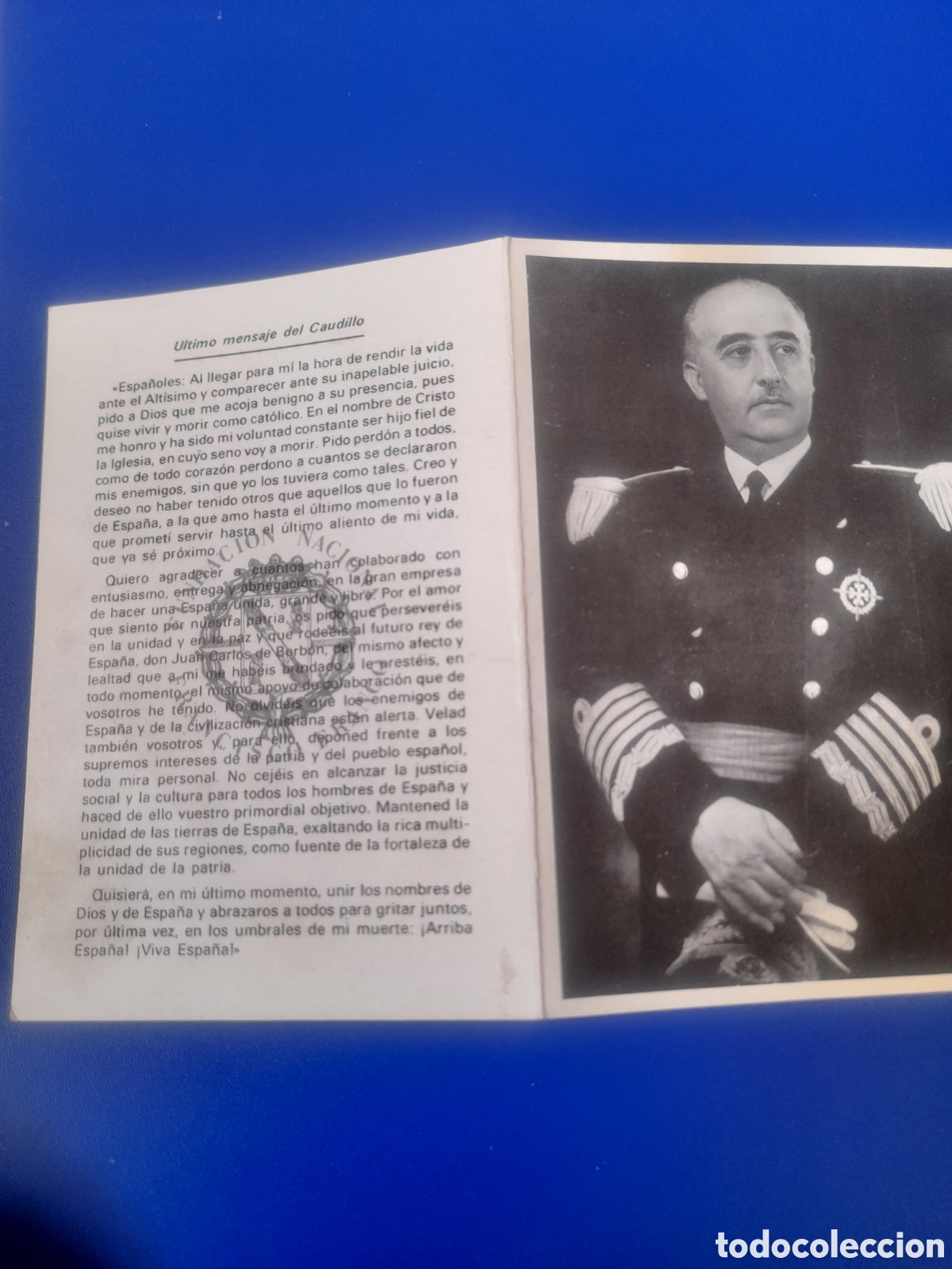 Documentos antiguos: Recordatorio de 1979,Fundaci&oacute;n Francisco Franco - Foto 2