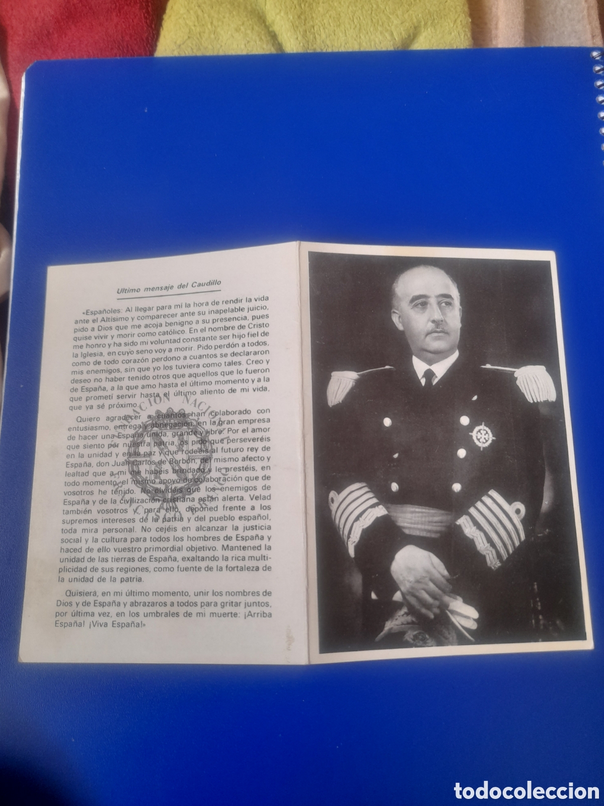Documentos antiguos: Recordatorio de 1979,Fundaci&oacute;n Francisco Franco - Foto 1