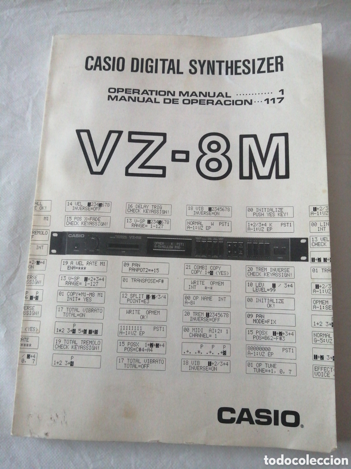 Documentos antiguos: VZ-8M Casio Digital. Manual de operaciones instrucciones de uso.