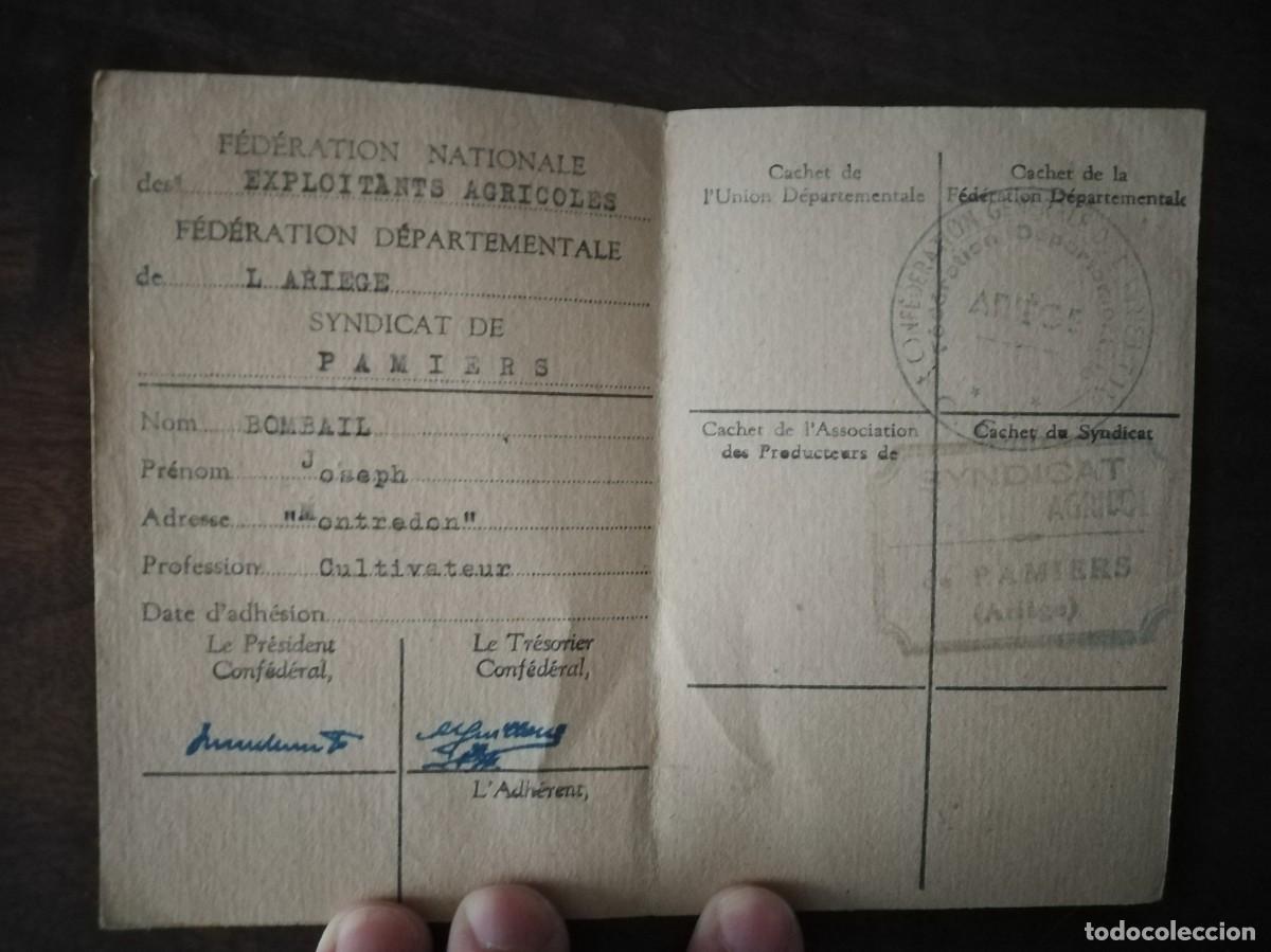 Documentos antiguos: Carnet de Agricultor franc&eacute;s a&ntilde;o 1947. - Foto 4
