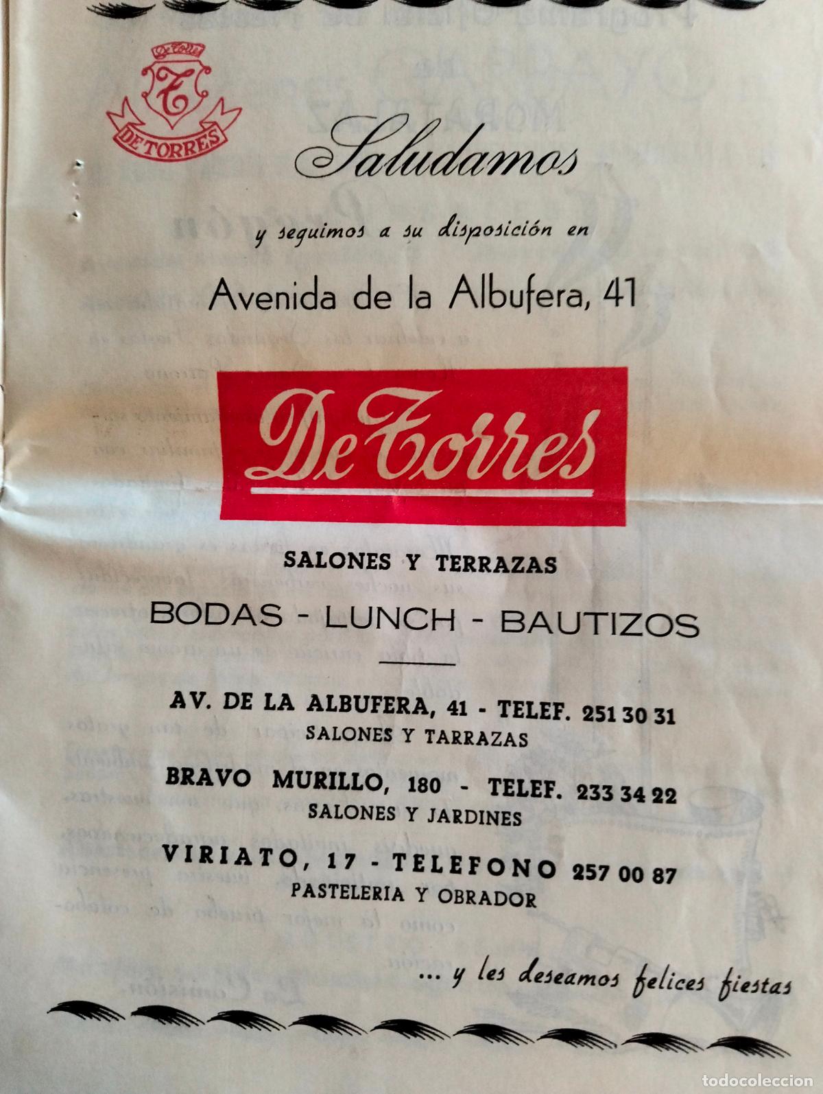 Documentos antiguos: MORATALAZ MADRID PROGRAMA DE FIESTAS 1962 - Foto 4
