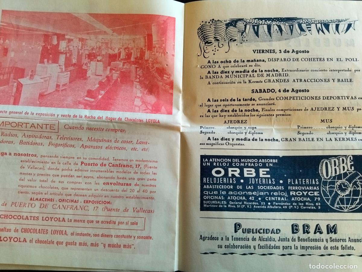 Documentos antiguos: MORATALAZ MADRID PROGRAMA DE FIESTAS 1962 - Foto 7