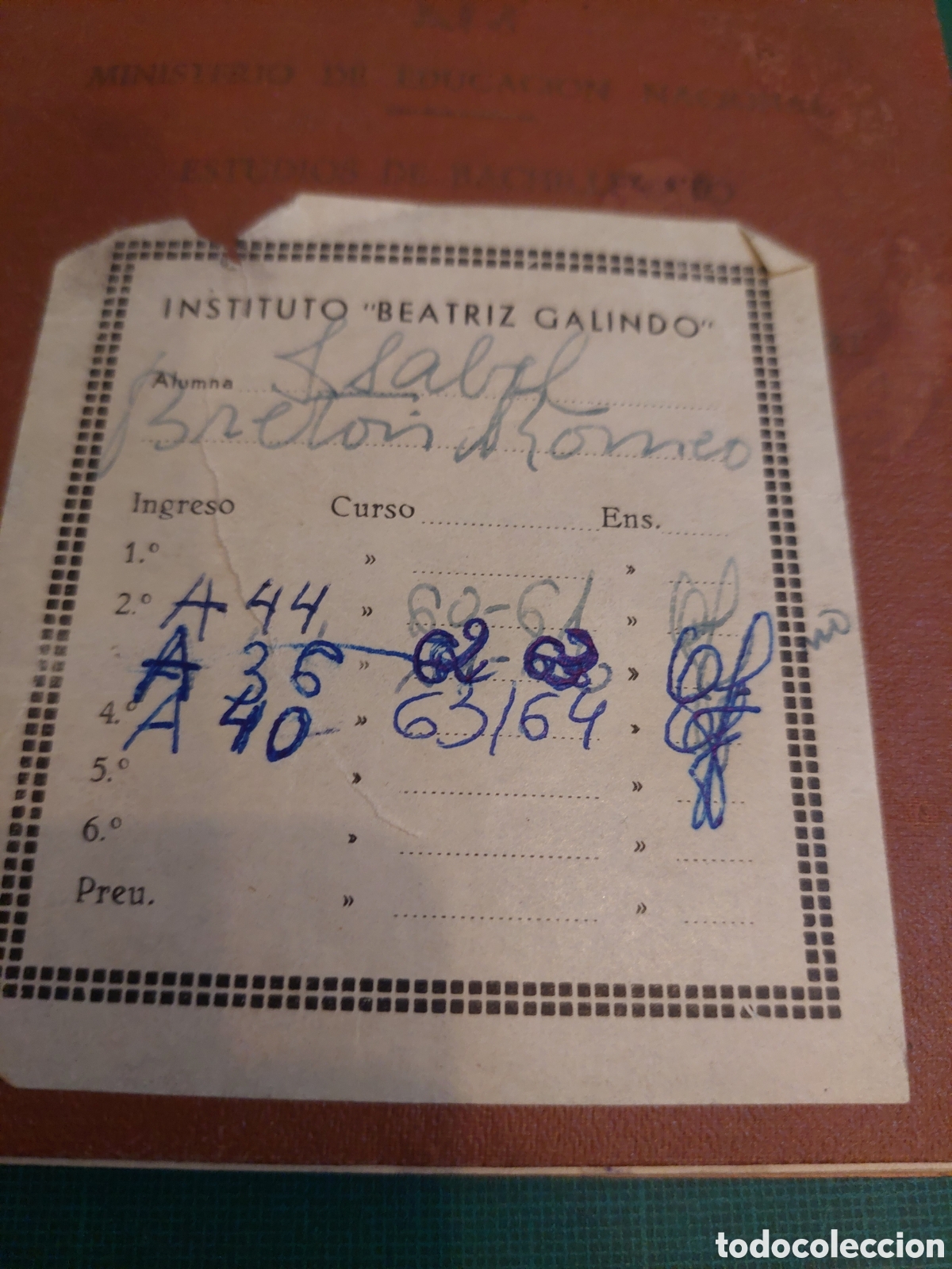 Documentos antiguos: LIBRO CALIFICACIONES INSTITUTO BEATRIZ GALINDO 1959 - Foto 1