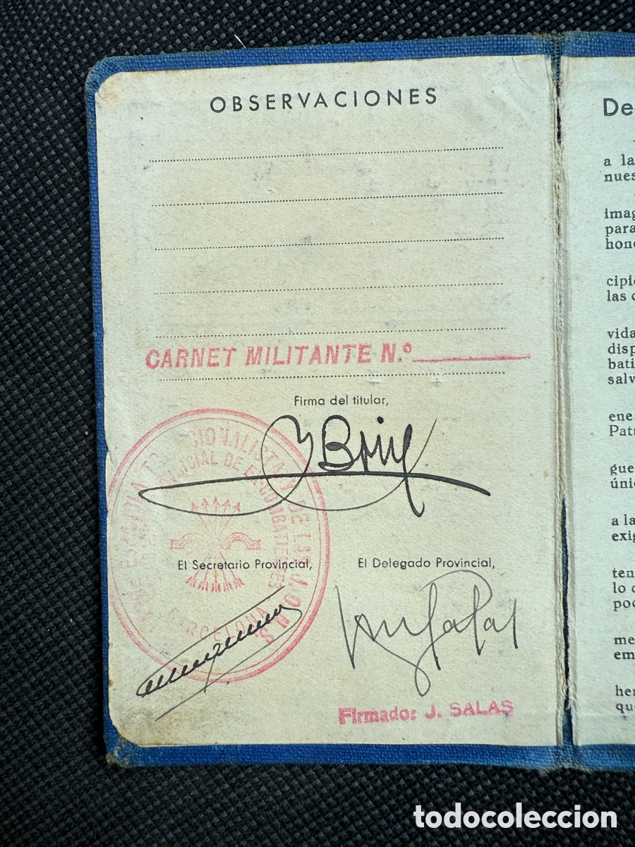 Documentos antiguos: Carnet de Ex Combatiente de la Guerra Civil Espa&ntilde;ola. - Foto 3