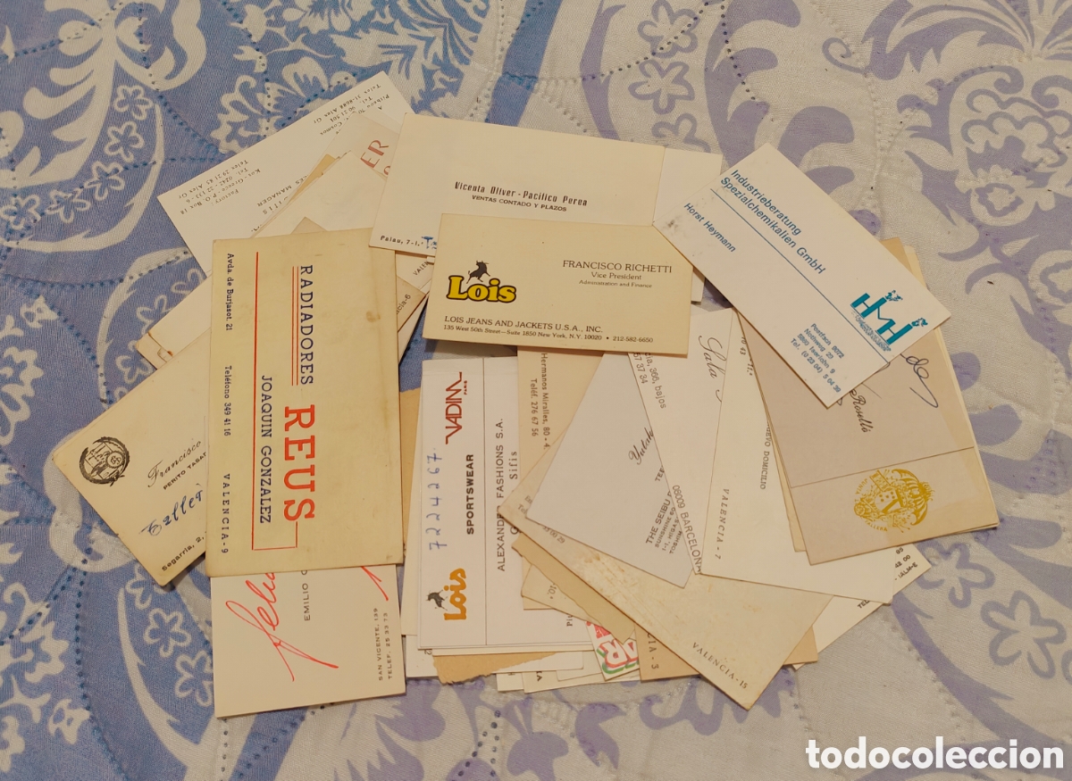 Documentos antiguos: :::: V58 - LOTE DE 50 TARJETAS DE VISITA - Foto 1