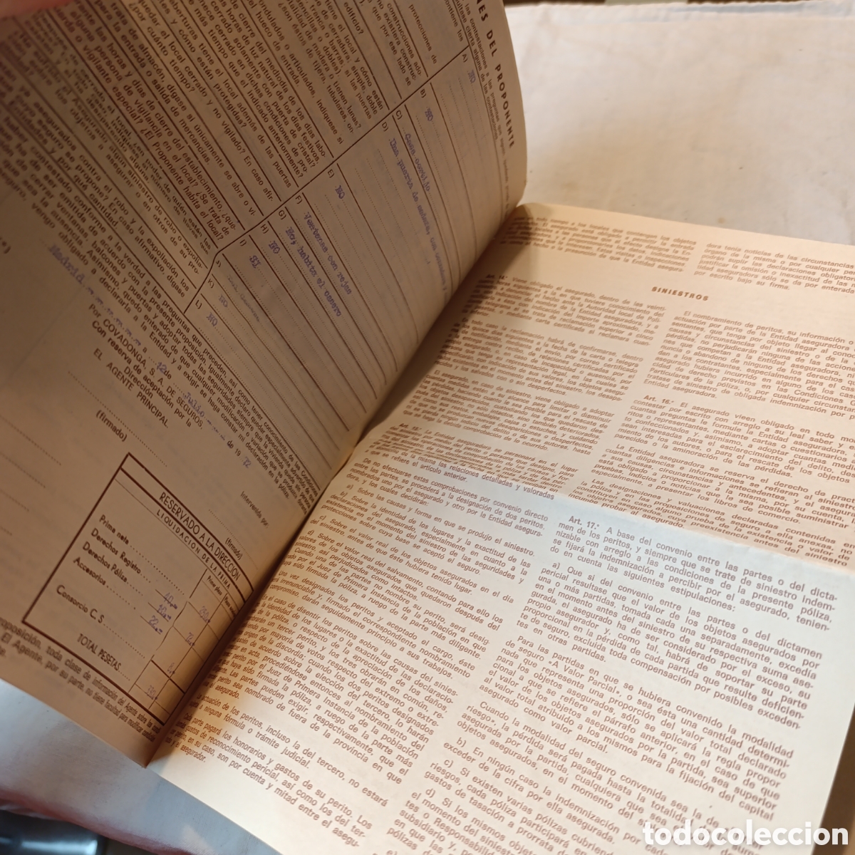 Documentos antiguos: POLIZA SEGUROS COVADONGA,1972 - Foto 3