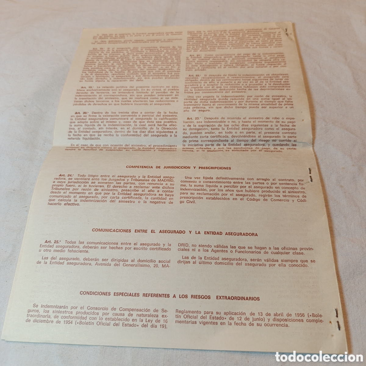 Documentos antiguos: POLIZA SEGUROS COVADONGA,1972 - Foto 4