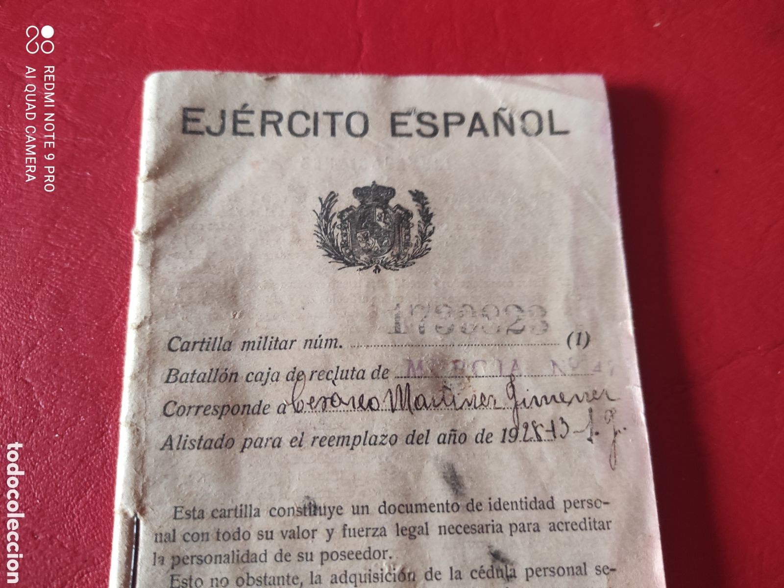 Documentos antiguos: Cartilla militar del ej&eacute;rcito espa&ntilde;ol del a&ntilde;o 1928 - Foto 2