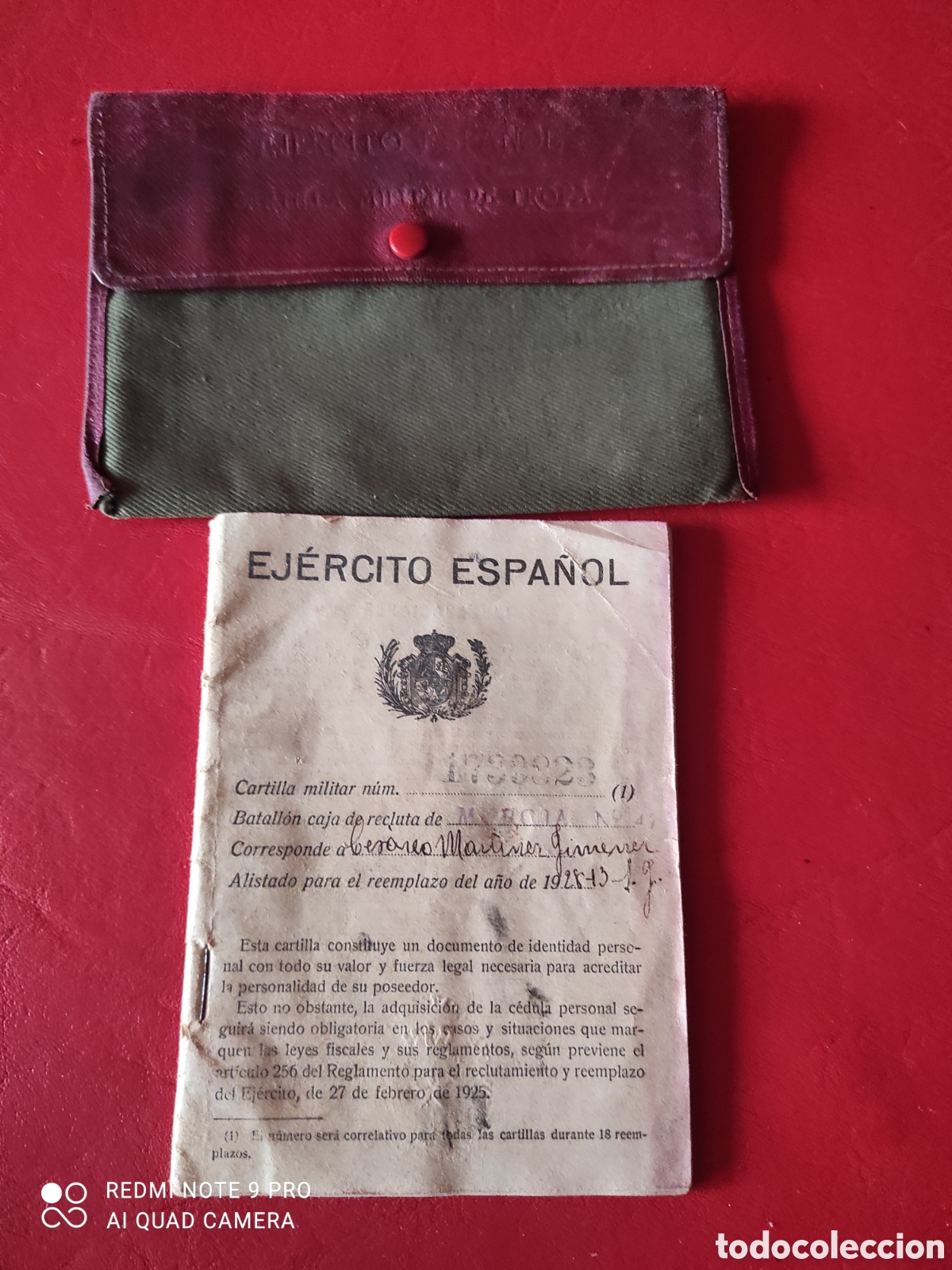 Documentos antiguos: Cartilla militar del ej&eacute;rcito espa&ntilde;ol del a&ntilde;o 1928 - Foto 1