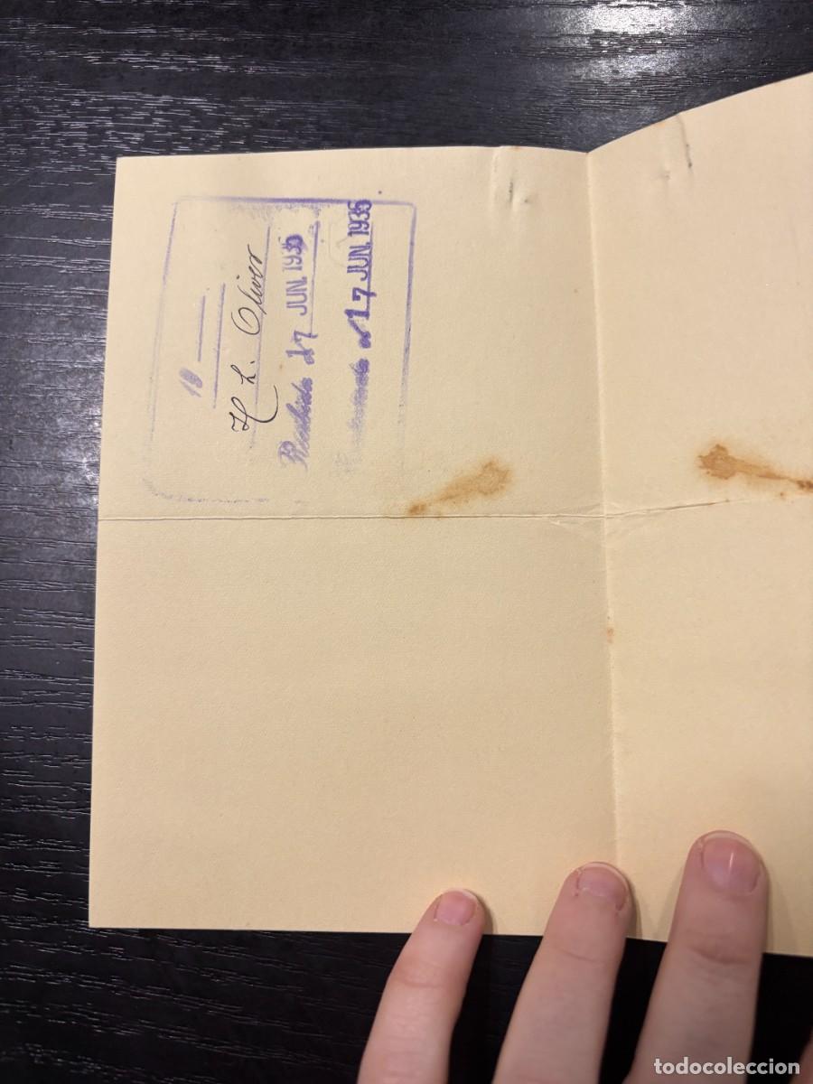 Documentos antiguos: CARTA. H.M.S. SEARCHER. GIBRALTAR, 1935 - Foto 2
