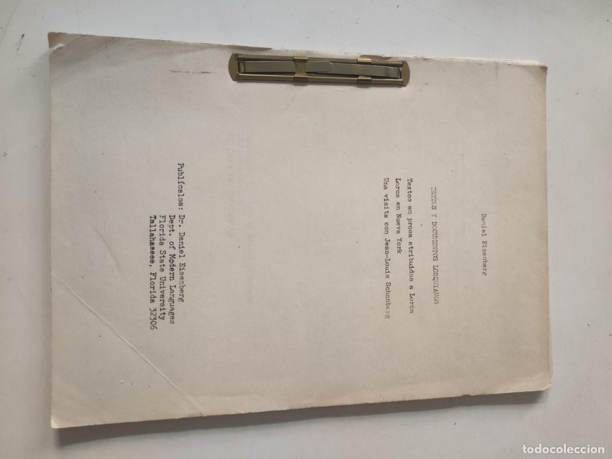 Documentos antiguos: Textos y documentos lorquianos. - Foto 1