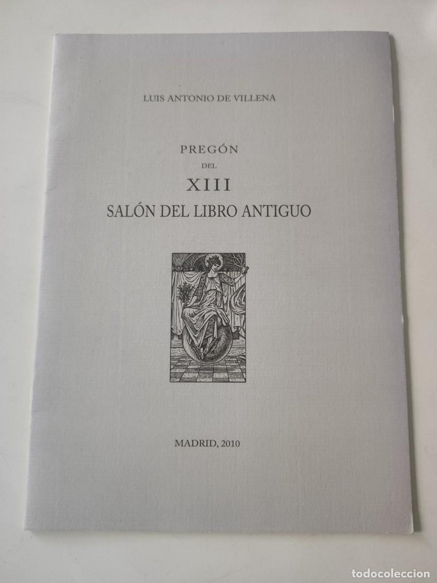 Documentos antiguos: Preg&oacute;n del XIII Sal&oacute;n del libro antiguo - Foto 1