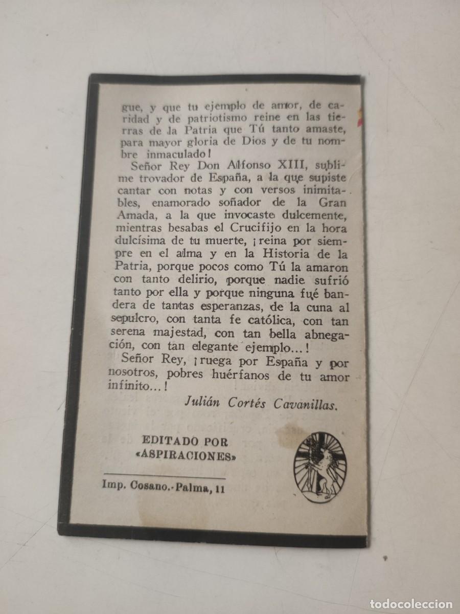 Documentos antiguos: Esquela Alfonso XIII - Foto 2