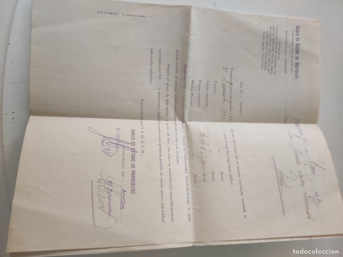 Documentos antiguos: Banco de Estado de Marruecos. 1920 - Foto 1
