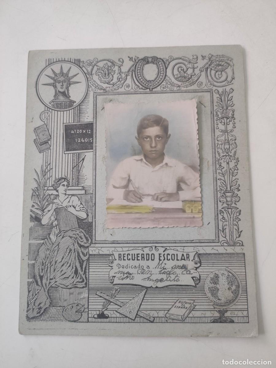 Documentos antiguos: Recuerdo Escolar con fotograf&iacute;a - Foto 1