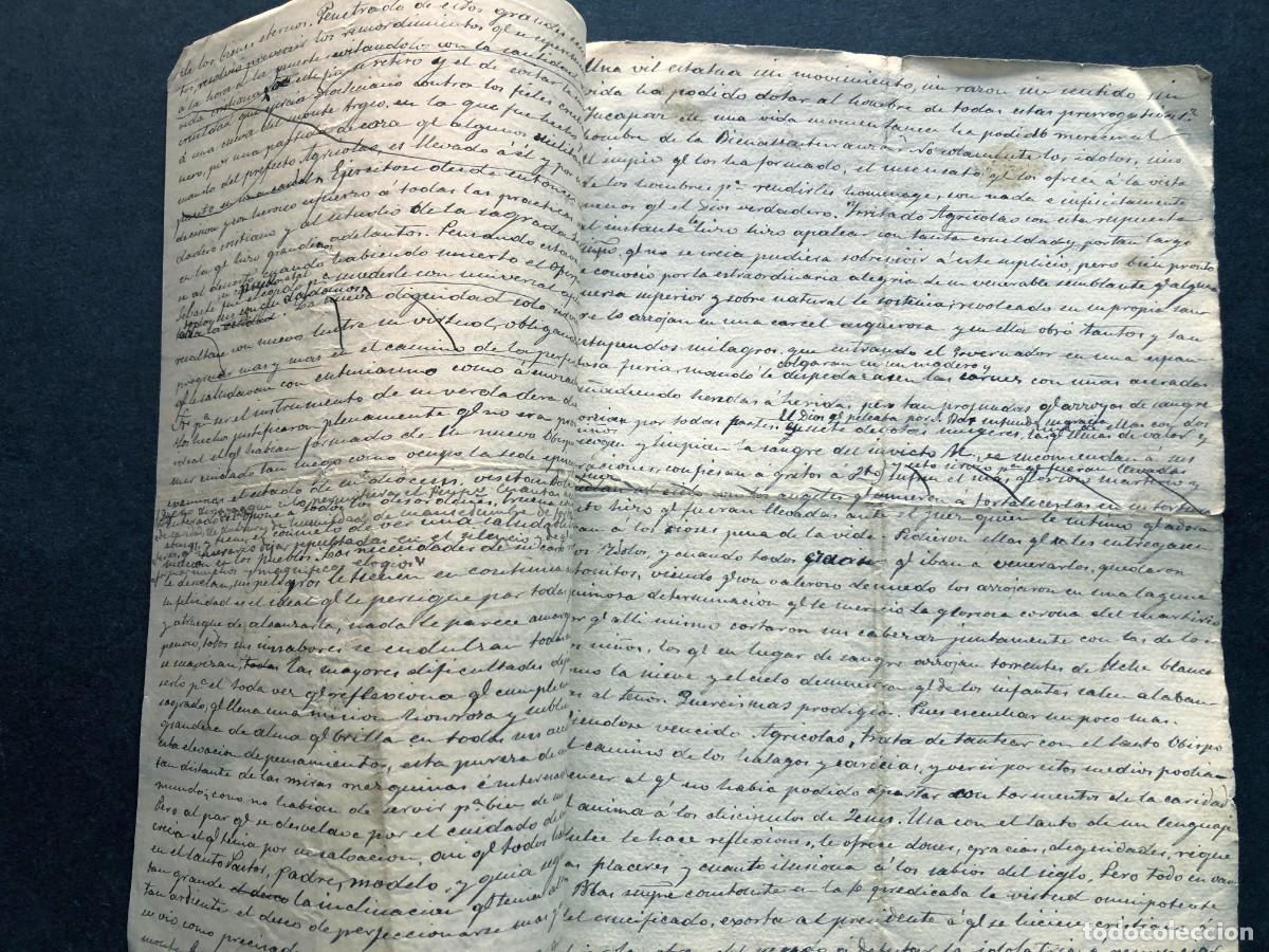 Documentos antiguos: SERM&Oacute;N DE SAN BLAS / A&Ntilde;O 1877 / DI&Oacute;CESIS DE JACA / HUESCA - Foto 2