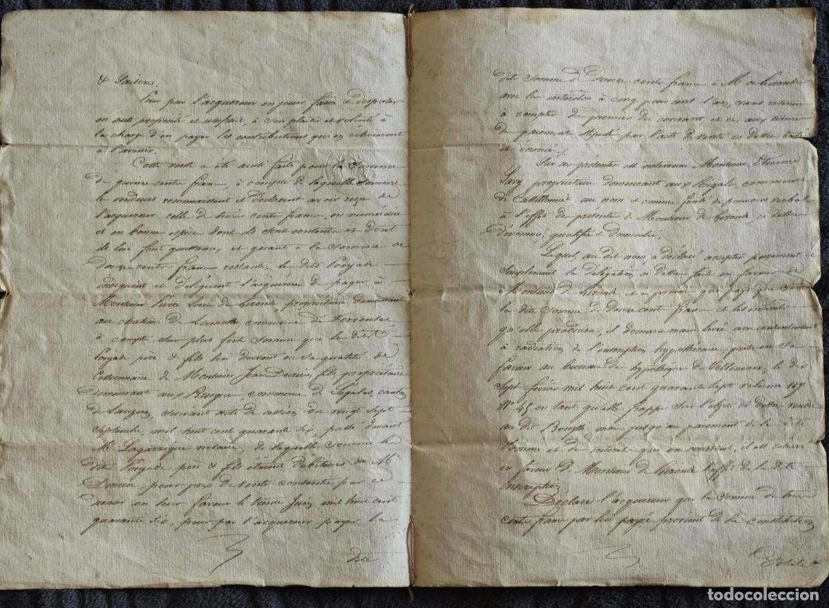 Documentos antiguos: Documento antiguo de Francia 1810 - Foto 2