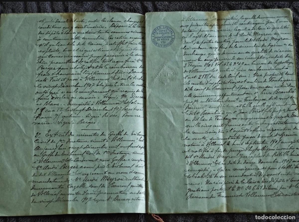 Documentos antiguos: Documento antiguo de Francia 1900s - Foto 2