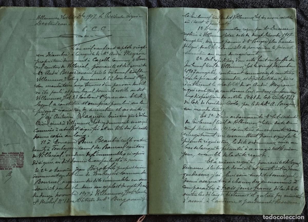 Documentos antiguos: Documento antiguo de Francia 1900s - Foto 4