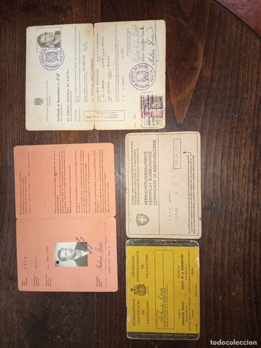 Documentos antiguos: Documentos trabajador Espa&ntilde;ol en Suiza - Foto 1