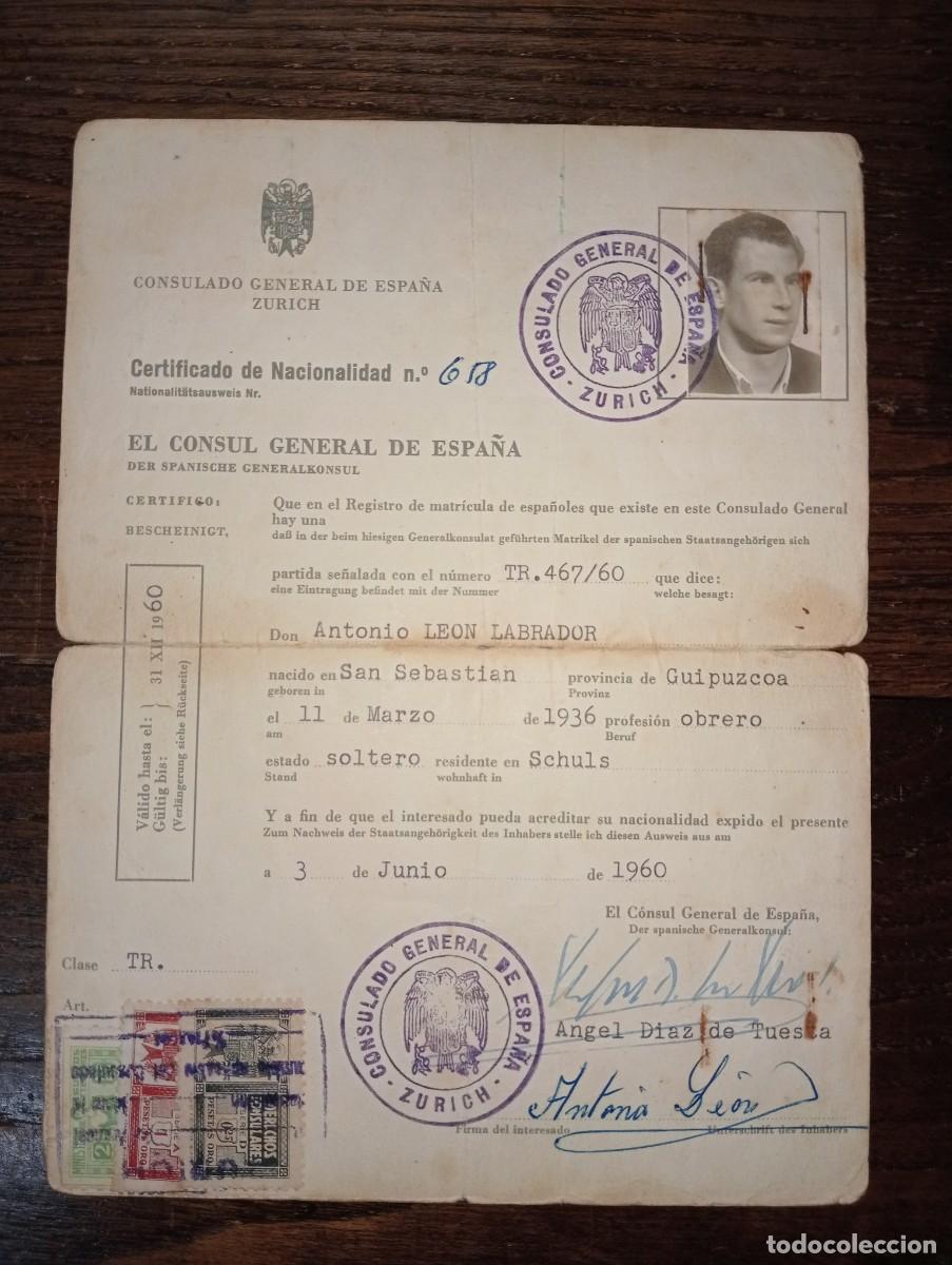 Documentos antiguos: Documentos trabajador Espa&ntilde;ol en Suiza - Foto 2