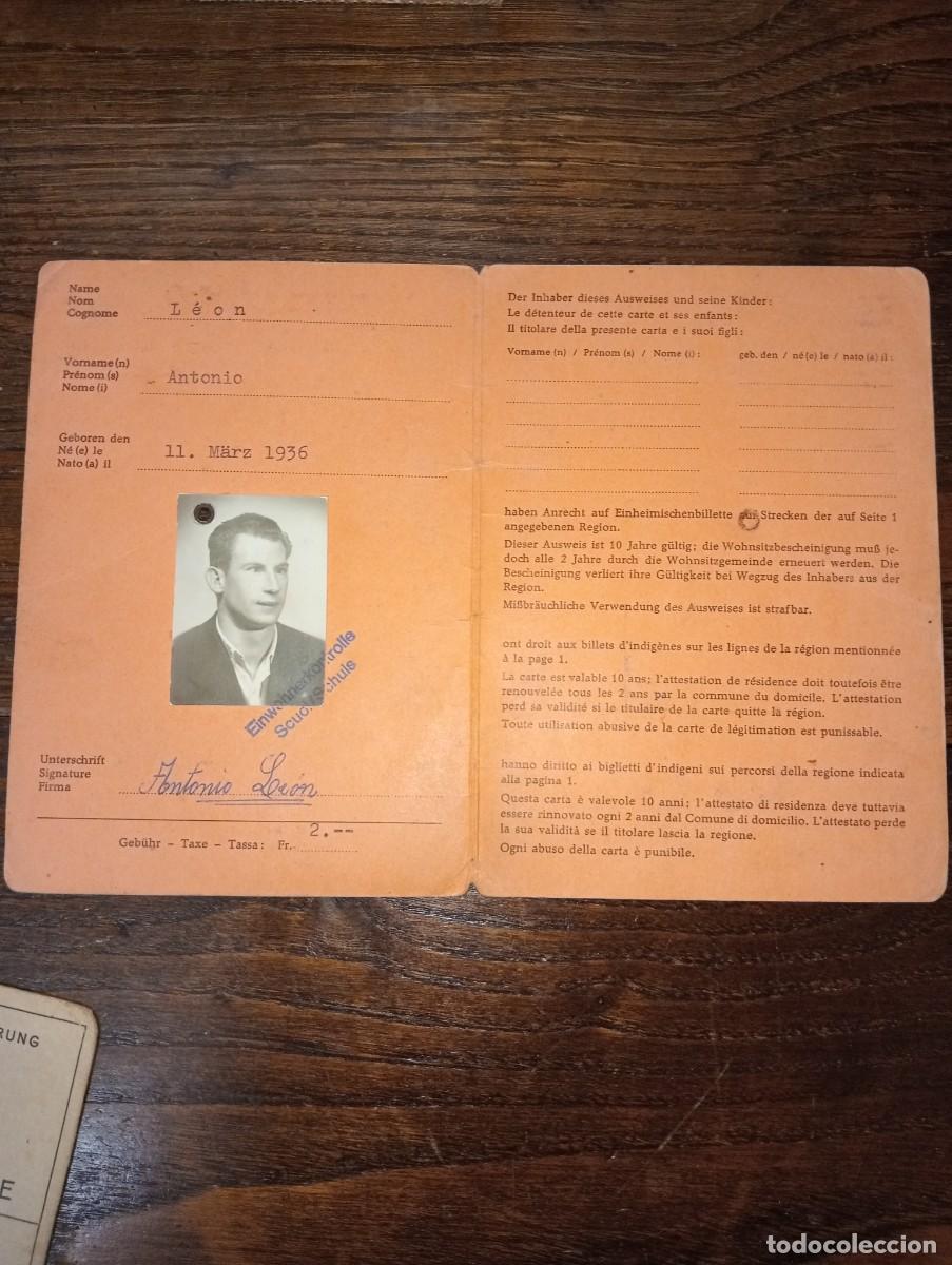 Documentos antiguos: Documentos trabajador Espa&ntilde;ol en Suiza - Foto 4