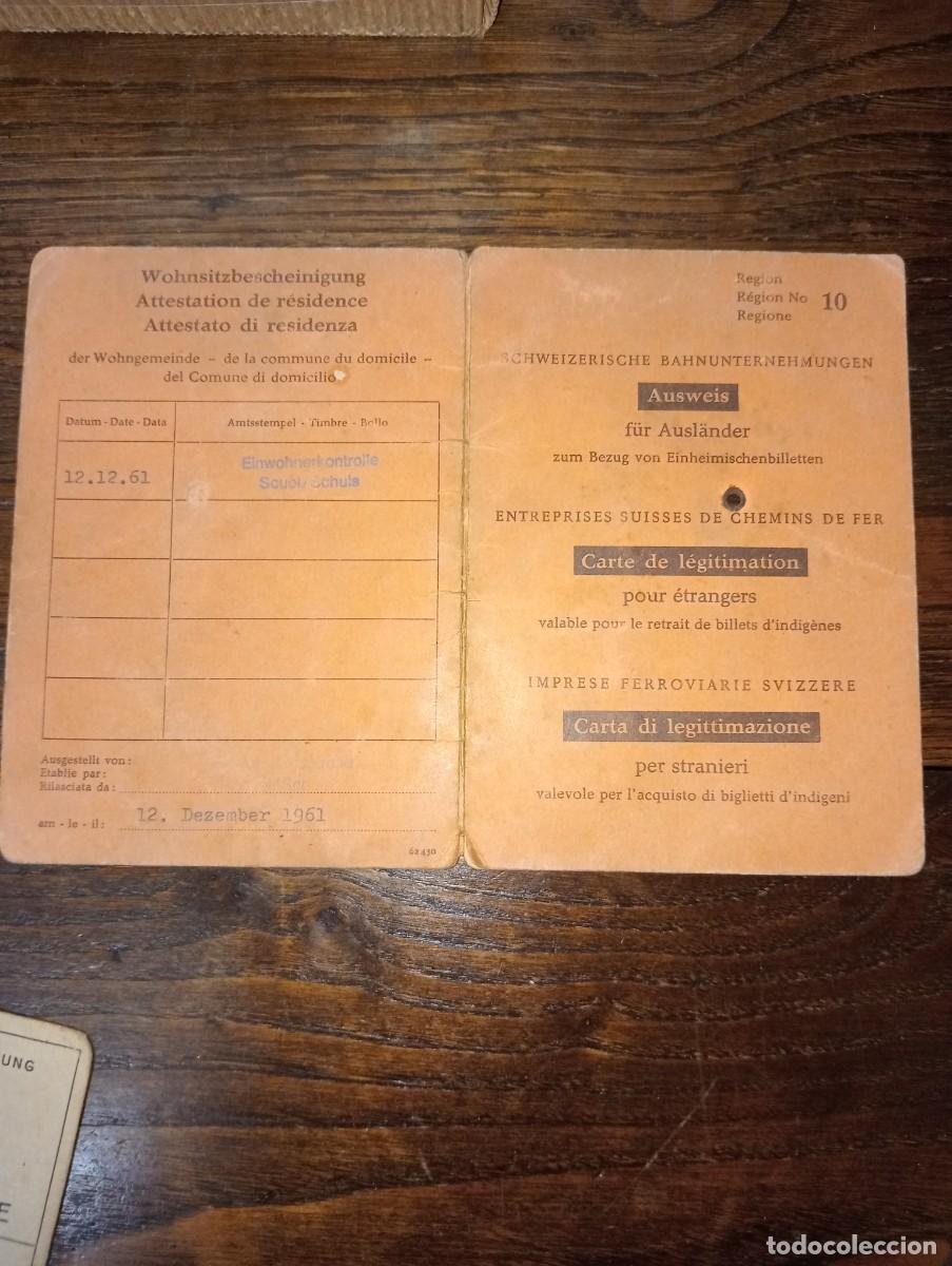 Documentos antiguos: Documentos trabajador Espa&ntilde;ol en Suiza - Foto 5