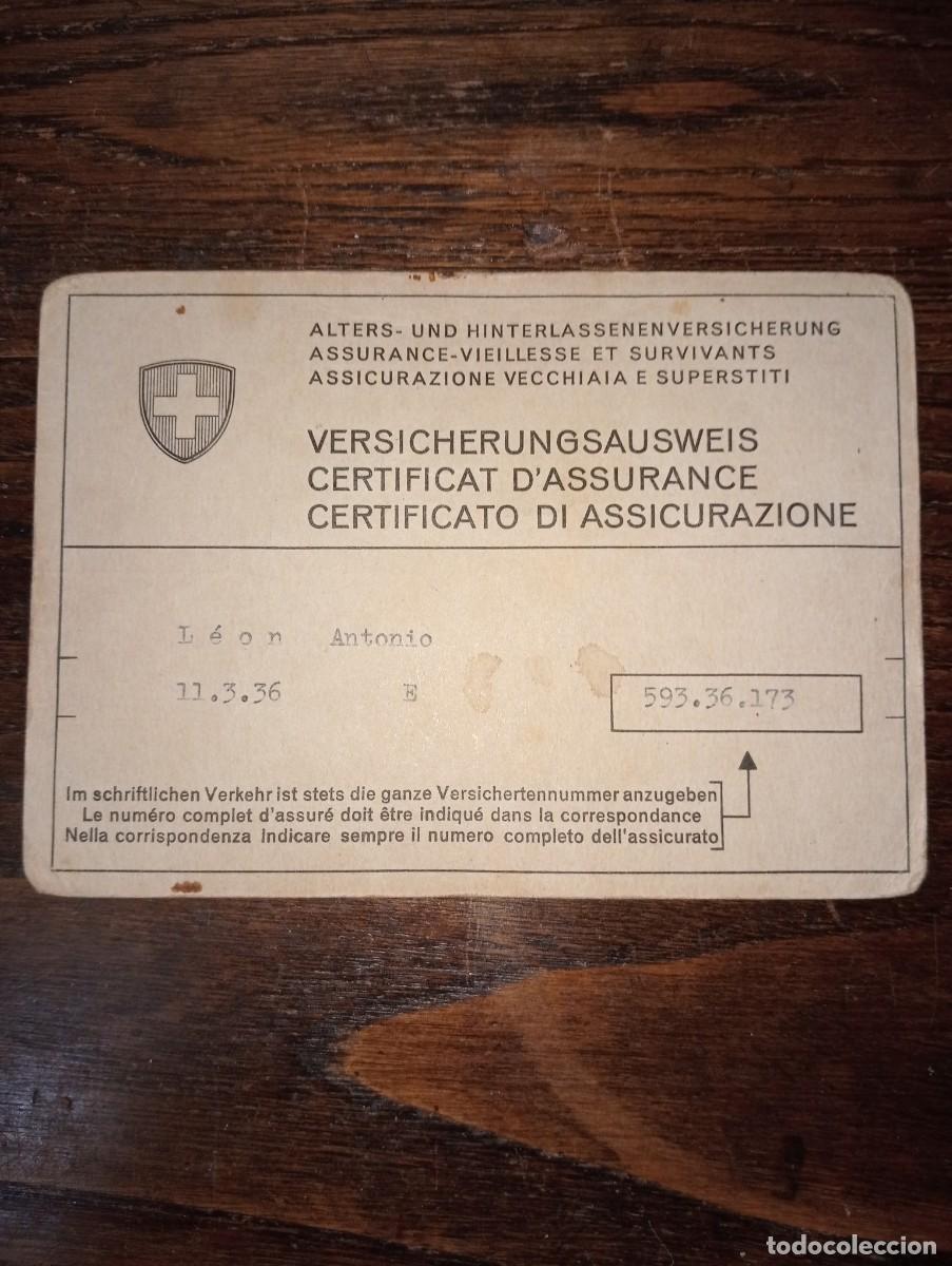 Documentos antiguos: Documentos trabajador Espa&ntilde;ol en Suiza - Foto 7
