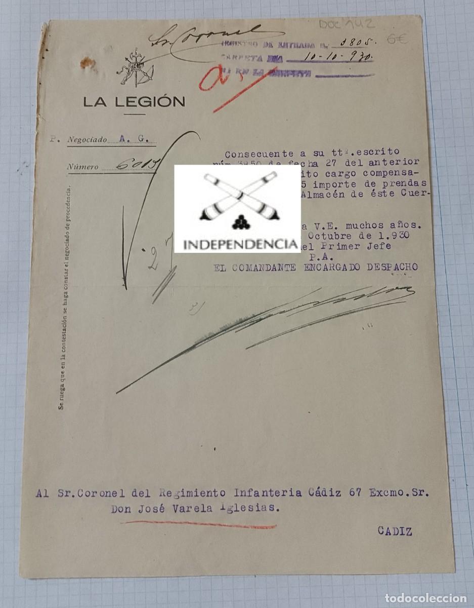 Documentos antiguos: Documento de la Legi&oacute;n - Foto 1
