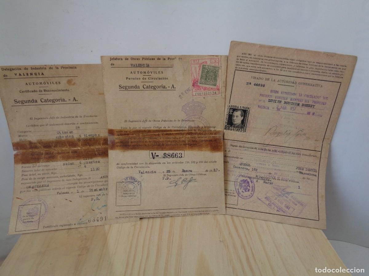 Documentos antiguos: &iexcl;&iexcl; CITROEN 2CV. - DOCUMENTOS. ORIGINALES.- A&Ntilde;O.- 1957. !! C-22. - Foto 2