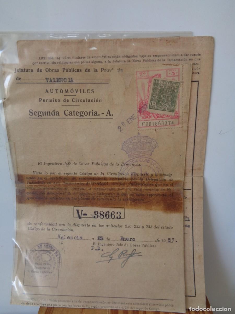 Documentos antiguos: &iexcl;&iexcl; CITROEN 2CV. - DOCUMENTOS. ORIGINALES.- A&Ntilde;O.- 1957. !! C-22. - Foto 3