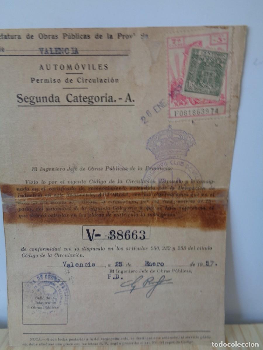 Documentos antiguos: &iexcl;&iexcl; CITROEN 2CV. - DOCUMENTOS. ORIGINALES.- A&Ntilde;O.- 1957. !! C-22. - Foto 4