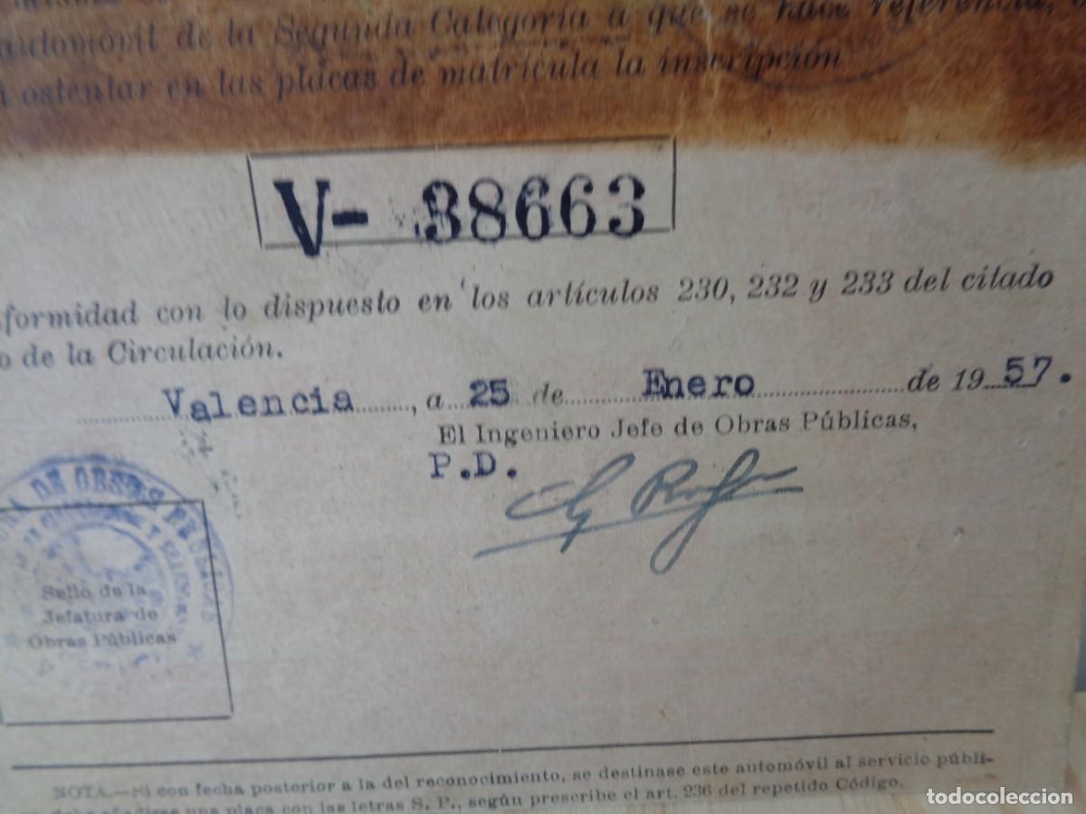 Documentos antiguos: &iexcl;&iexcl; CITROEN 2CV. - DOCUMENTOS. ORIGINALES.- A&Ntilde;O.- 1957. !! C-22. - Foto 6
