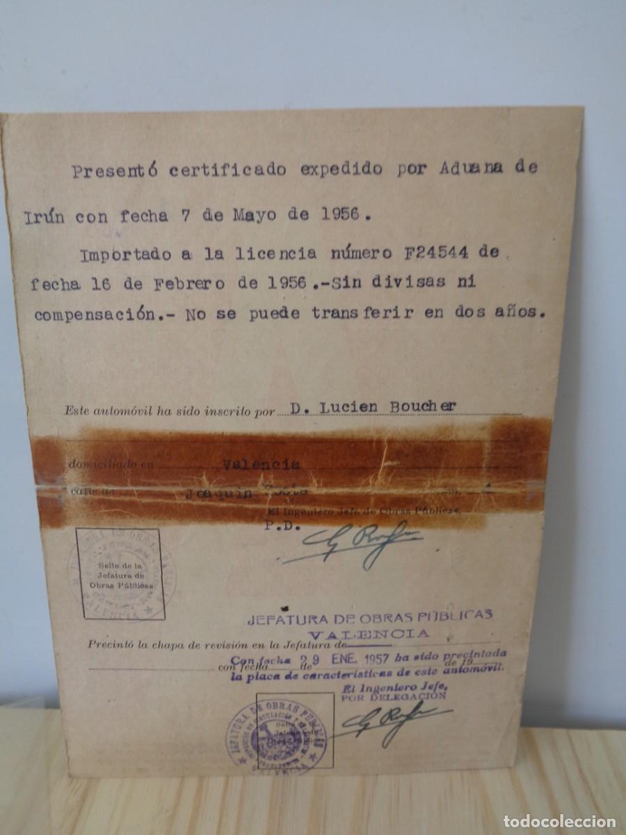 Documentos antiguos: &iexcl;&iexcl; CITROEN 2CV. - DOCUMENTOS. ORIGINALES.- A&Ntilde;O.- 1957. !! C-22. - Foto 7