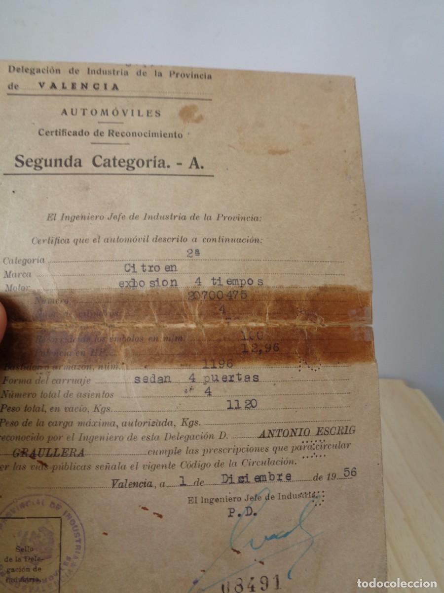 Documentos antiguos: &iexcl;&iexcl; CITROEN 2CV. - DOCUMENTOS. ORIGINALES.- A&Ntilde;O.- 1957. !! C-22. - Foto 15